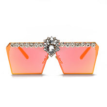 Load image into Gallery viewer, Vintage Women Square Sunglasses 2023  Diamond Sun Glasses Rhinestone Female Eyewear Metal Frame Mirror Shades UV400 Gafas
