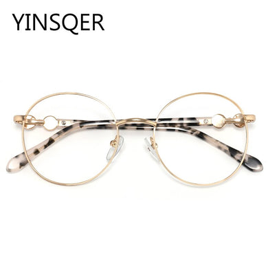 Vintage Women's Glasses Frame For Myopia Reading Unusual Female Round Glasses Prescription Eye Glasses Computer Women Eyeglasses