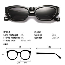 Load image into Gallery viewer, Vintage Women's Sun glasses Men Brand Designer Cat eye Sunglasses Women Polygon Black Glasses Shades UV400 Male Female Eyewear