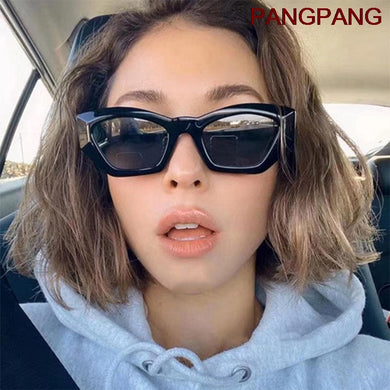 Vintage Women's Sun glasses Men Brand Designer Cat eye Sunglasses Women Polygon Black Glasses Shades UV400 Male Female Eyewear