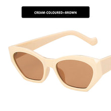 Load image into Gallery viewer, Vintage Women's Sun glasses Men Brand Designer Cat eye Sunglasses Women Polygon Black Glasses Shades UV400 Male Female Eyewear