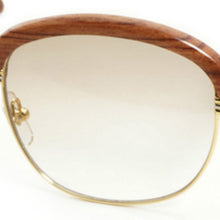 Carica l'immagine nel visualizzatore di Gallery, Vintage Wooden Sunglasses Women Men Wrap Clear Glasses Gafas For Club and Driving Round Retro Shades Eyewear Goggles