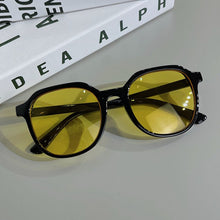 Load image into Gallery viewer, Vintage Yellow Round Sunglasses Woman UV400  Gradient Clear Lens Sun Glasses Female Oculos