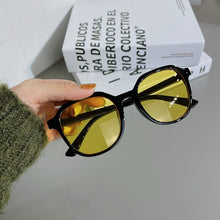Load image into Gallery viewer, Vintage Yellow Round Sunglasses Woman UV400  Gradient Clear Lens Sun Glasses Female Oculos