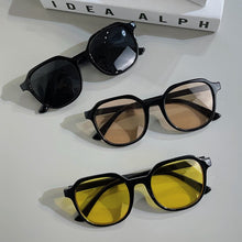 Load image into Gallery viewer, Vintage Yellow Round Sunglasses Woman UV400  Gradient Clear Lens Sun Glasses Female Oculos
