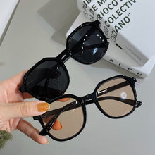 Load image into Gallery viewer, Vintage Yellow Round Sunglasses Woman UV400  Gradient Clear Lens Sun Glasses Female Oculos