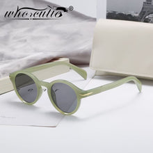Load image into Gallery viewer, Vintage Yellow Round Sunglasses Women 2023 Brand Designer Green Oval Frame Men Sun Glasses Shades Eyewear Female Oculos