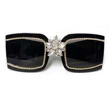 Load image into Gallery viewer, Vintage diamond sunglasses ladies  brand rhinestone sunglasses 2023 woman one piece square glasses