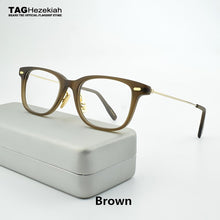 Load image into Gallery viewer, Vintage Square Brand Glasses Frame Women Men Optical Eyeglasses Handmade Ladies Full Frames titanium omputer Spectacles