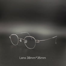 Load image into Gallery viewer, Vintage handmade polygonal small glasses retro prescription myopia presbyopia reading anti-blue light irregular glasses