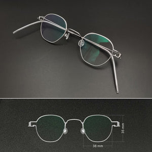 Vintage handmade polygonal small glasses retro prescription myopia presbyopia reading anti-blue light irregular glasses
