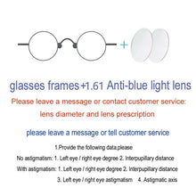 Load image into Gallery viewer, Vintage handmade polygonal small glasses retro prescription myopia presbyopia reading anti-blue light irregular glasses