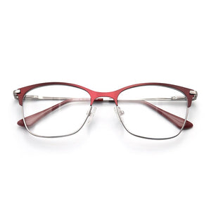 Vintage rectangle cat eye optical prescription metal eyeglasses frames diopters clear fake glasses women vintage