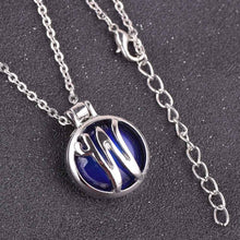 Load image into Gallery viewer, VisionMood 26 Initials Letter 2 In 1 Silver Pendant Choker Mood Necklace Temperature Change Color Feeling Emotional Color Woman