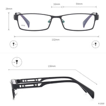Load image into Gallery viewer, Visionect Men Eyeglasses Rectangular Metal Full Rim Glasses Frame For Prescription Lenses Myopia Reading Varifocal Lens