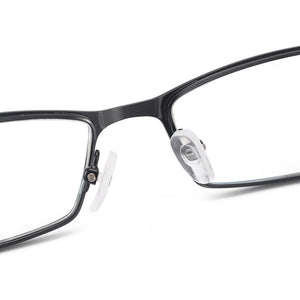 Visionect Men Eyeglasses Rectangular Metal Full Rim Glasses Frame For Prescription Lenses Myopia Reading Varifocal Lens
