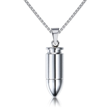 Bullet Necklace Pendant For Men 316l Stainless Steel Jewelry Soldier Friend Gift