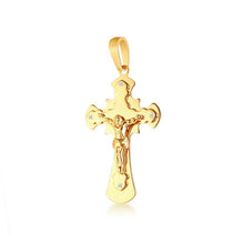 Load image into Gallery viewer, Cross Necklace For Men Byzantine Gold Silve Stainless Steel Chain Catholic Crucifix Pendant Male Punk Rock Ornaments