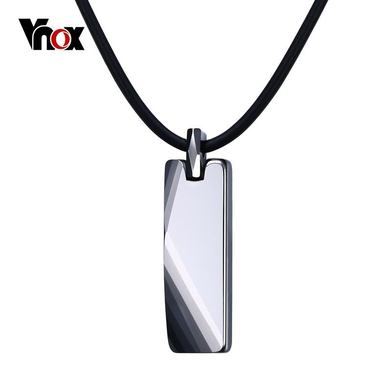 Geometric Necklace for Men Jewelry Pure Tungsten Carbide Men's Good Luck Necklaces & Pendants Gift