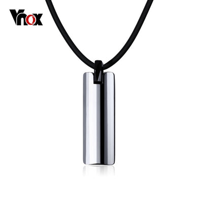 Rock Punk Necklace Men Jewelry 100% Tungsten Carbide Necklaces & Pendants Free Black Chain 20