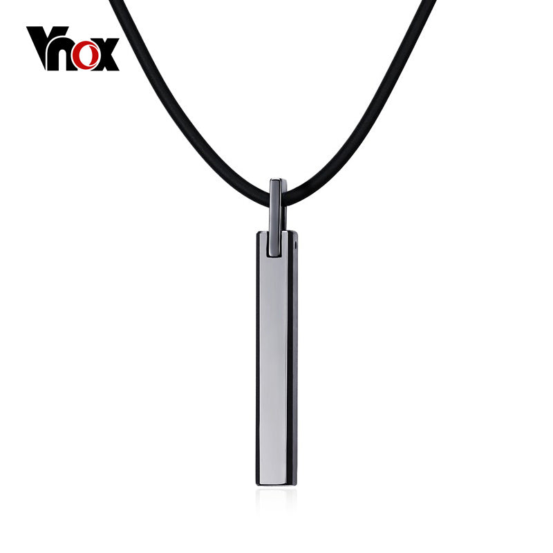Simple Necklace for Men Jewelry Classical Tungsten Carbide Necklaces & Pendants Free Chain 20