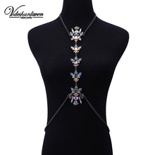 Load image into Gallery viewer, Luxury Crystal Chain Necklace Fashion Charm Waist Chain Luxury Maxi Statement Necklace For Women body jewelry