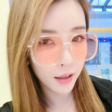 Load image into Gallery viewer, Vogue of fund of 2023 transparent flat lens restoring ancient ways the big box glass frame glasses