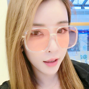 Vogue of fund of 2023 transparent flat lens restoring ancient ways the big box glass frame glasses