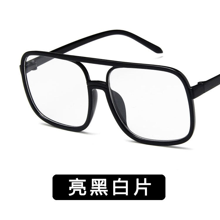 Vogue of fund of 2023 transparent flat lens restoring ancient ways the big box glass frame glasses