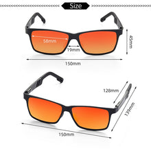 Load image into Gallery viewer, W&amp;E sunglasses men's polarized Aluminum-Magnesium Rectangular Wrap sunglasses driving UV400 Ladies sunglasses trend cool