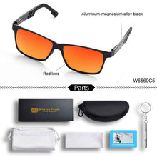 Load image into Gallery viewer, W&amp;E sunglasses men's polarized Aluminum-Magnesium Rectangular Wrap sunglasses driving UV400 Ladies sunglasses trend cool