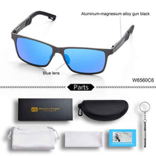 Load image into Gallery viewer, W&amp;E sunglasses men's polarized Aluminum-Magnesium Rectangular Wrap sunglasses driving UV400 Ladies sunglasses trend cool