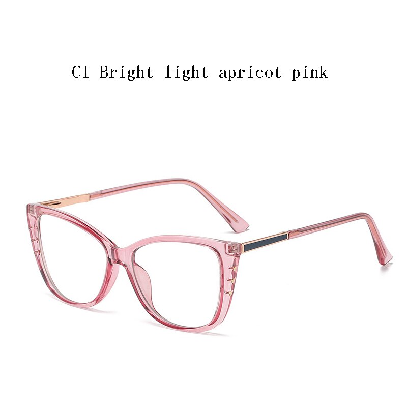WB607 European  American anti-blue light glasses frame personality cat eye flat mirror female TR spring foot full frame
