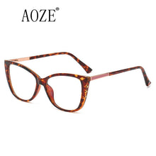 Load image into Gallery viewer, WB607 European  American anti-blue light glasses frame personality cat eye flat mirror female TR spring foot full frame