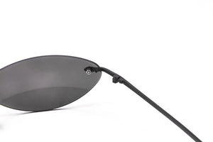 WEARKAPER  Matrix Morpheus Sunglasses Steampunk Movie Eyewear men Rimless Classic Oval glasses Oculos Gafas De Sol