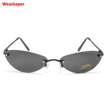 Carica l&#39;immagine nel visualizzatore di Gallery, WEARKAPER  Matrix Morpheus Sunglasses Steampunk Movie Eyewear men Rimless Classic Oval glasses Oculos Gafas De Sol