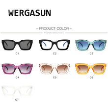 Load image into Gallery viewer, WERGASUN 2023 Cat Eye Vintage Sunglasses Women Square Sun Glasses Sexy Ladies Eyewears UV400 Goggles Glasses