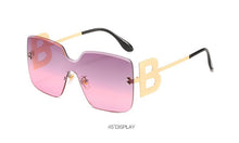 Carica l&#39;immagine nel visualizzatore di Gallery, WERGASUN 2023 Oversized Gradient Sunglasses Women  Brand Rimless Square Metal Female Men Sun Glasses