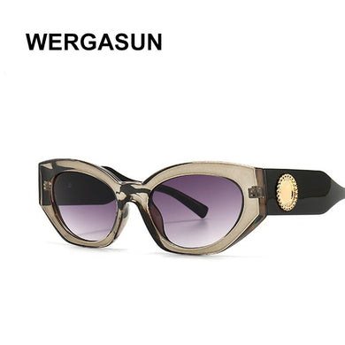 WERGASUN 2023 Sunglasses Women Brand Designer Retro Mirror Sun Glasses Vintage Shades Lunette De Soleil Femme