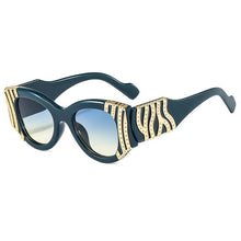 Load image into Gallery viewer, WERGASUN 2023 Vintage Metal Cat Eye Sunglasses Women Brand Designer Sun Glasses Men Cool Shades