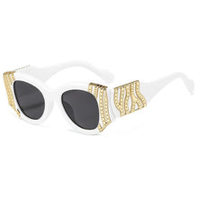Load image into Gallery viewer, WERGASUN 2023 Vintage Metal Cat Eye Sunglasses Women Brand Designer Sun Glasses Men Cool Shades