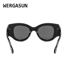 Load image into Gallery viewer, WERGASUN 2023 Vintage Metal Cat Eye Sunglasses Women Brand Designer Sun Glasses Men Cool Shades