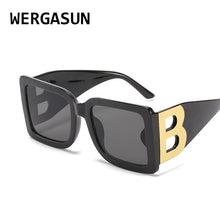 Carica l&#39;immagine nel visualizzatore di Gallery, WERGASUN Brand Designer Sunglasses Women  Retro Sunglasses Women Square Glasses Women/Men  Oculos De Sol