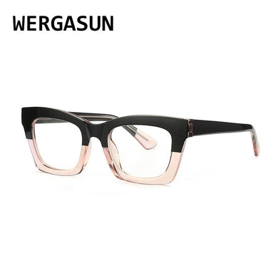 WERGASUN Cat Eye Optical Frames vintage eyeglasses Transparent Computer Glasses Fashion Brand Woman Spectacles Glasses