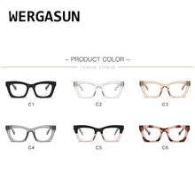 Load image into Gallery viewer, WERGASUN Cat Eye Optical Frames vintage eyeglasses Transparent Computer Glasses Fashion Brand Woman Spectacles Glasses
