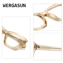 Load image into Gallery viewer, WERGASUN Cat Eye Optical Frames vintage eyeglasses Transparent Computer Glasses Fashion Brand Woman Spectacles Glasses