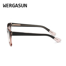 Load image into Gallery viewer, WERGASUN Cat Eye Optical Frames vintage eyeglasses Transparent Computer Glasses Fashion Brand Woman Spectacles Glasses