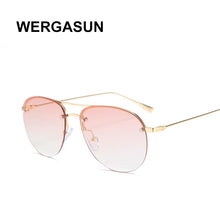Load image into Gallery viewer, WERGASUN Classic Pilot Sunglasses Women  Brand Designer Glasses Elegant Mirror Aviation Sun Glasses Men Metal Frame Oculos