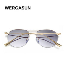 Load image into Gallery viewer, WERGASUN Classic Pilot Sunglasses Women  Brand Designer Glasses Elegant Mirror Aviation Sun Glasses Men Metal Frame Oculos
