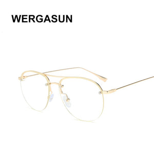 WERGASUN Classic Pilot Sunglasses Women  Brand Designer Glasses Elegant Mirror Aviation Sun Glasses Men Metal Frame Oculos